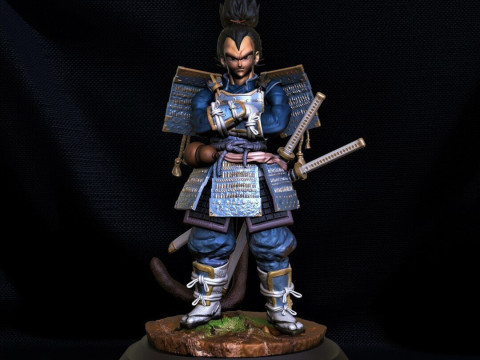 Samouraï Végéta Modèles 3D en vedette