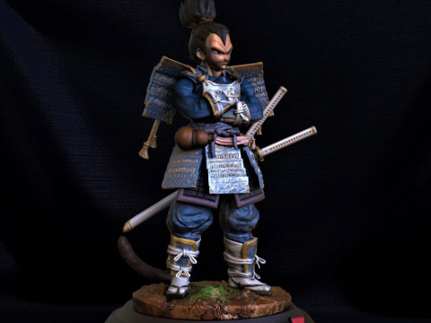 Samouraï Végéta Modèles 3D en vedette