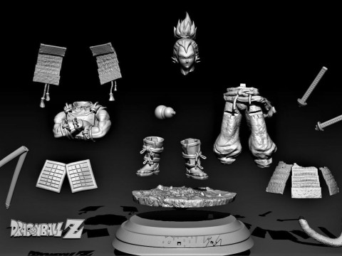 Samouraï Végéta Modèles 3D en vedette