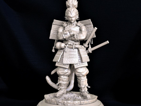 Samouraï Végéta Modèles 3D en vedette