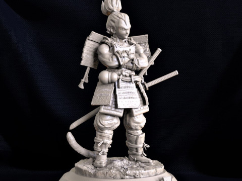 Samouraï Végéta Modèles 3D en vedette
