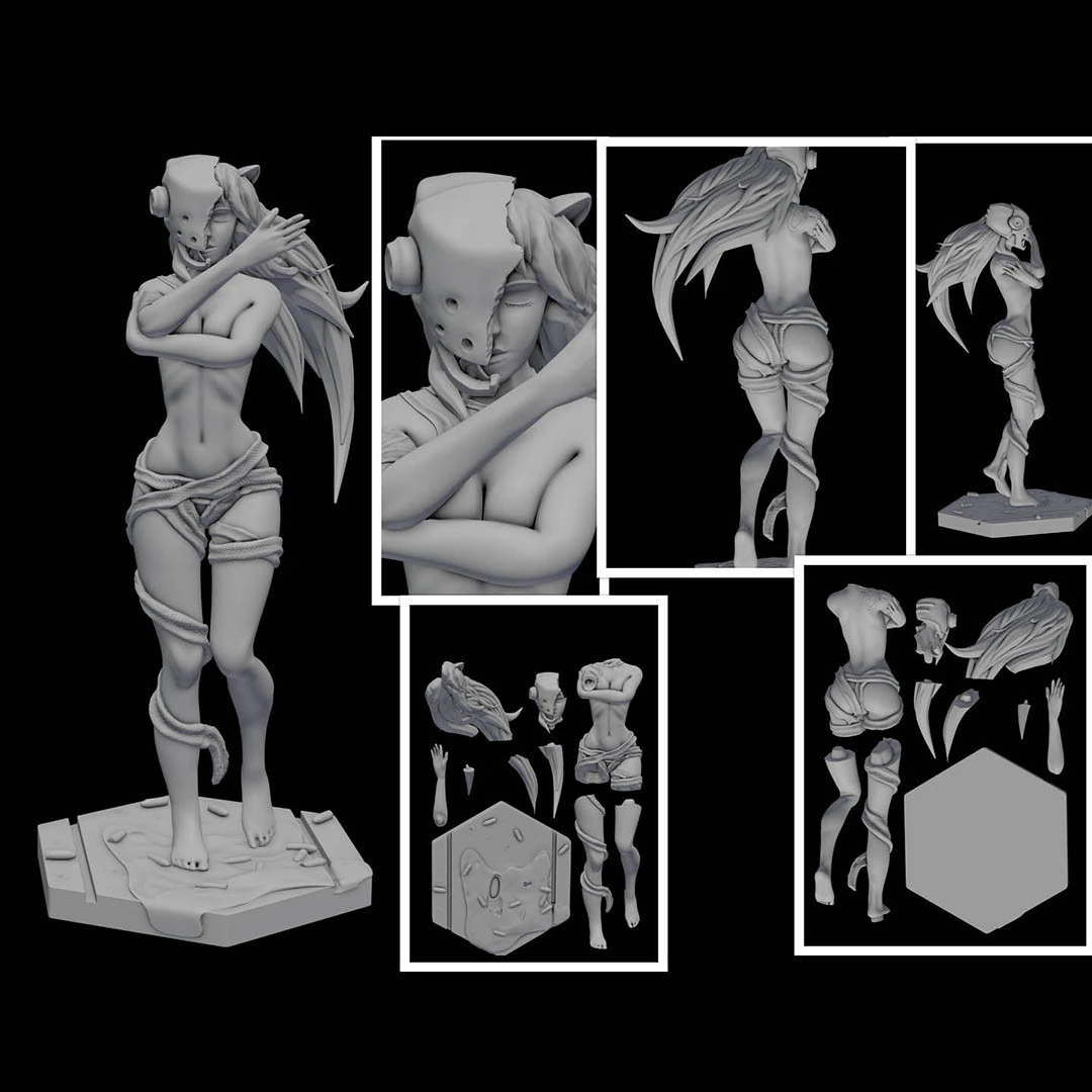 Lucy - Elfen Lied 3D Print Model .c4d .max .obj .3ds .fbx .stl .blend