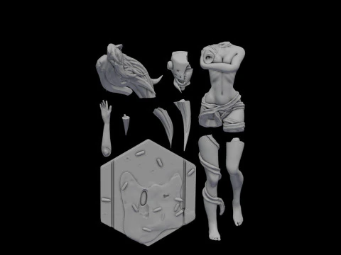 Lucy - Elfen Lied 3D Print Model