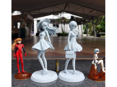 明日香和丽夏装 3D 打印模型