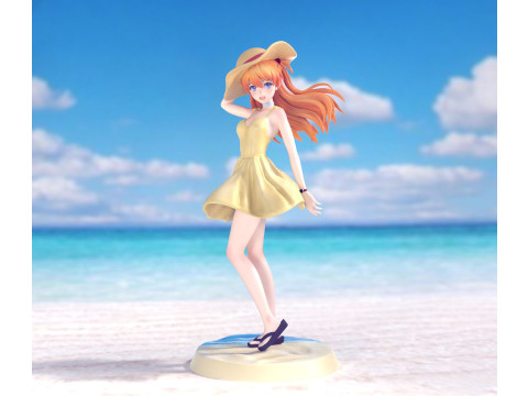 明日香和丽夏装 3D 打印模型