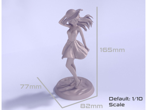 明日香和丽夏装 3D 打印模型