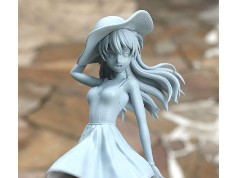 明日香和丽夏装 3D 打印模型