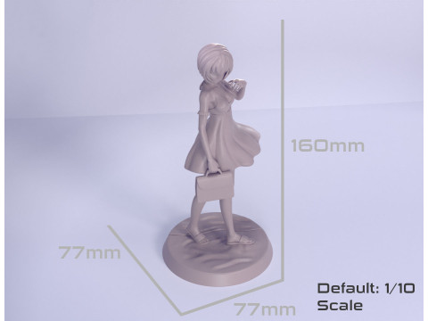 明日香和丽夏装 3D 打印模型