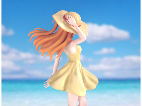 明日香和丽夏装 3D 打印模型