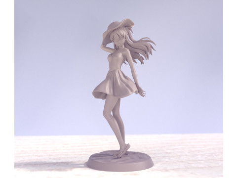 明日香和丽夏装 3D 打印模型