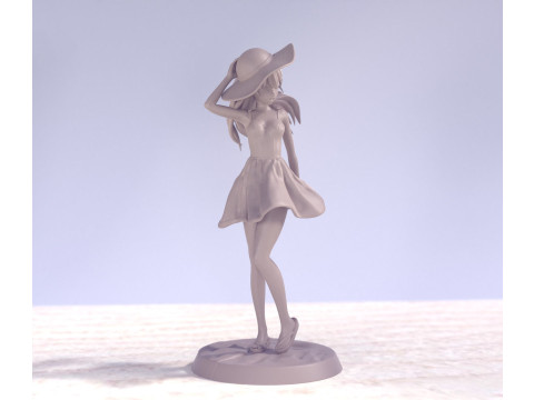 明日香和丽夏装 3D 打印模型