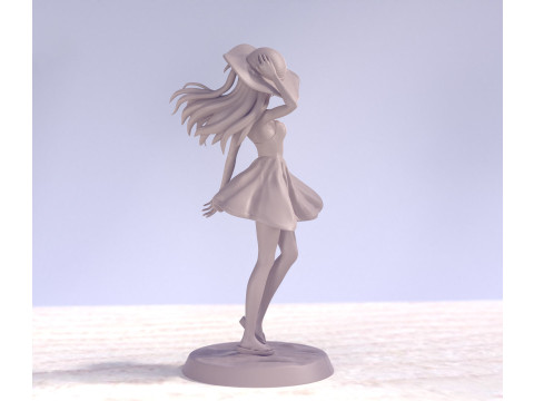 明日香和丽夏装 3D 打印模型