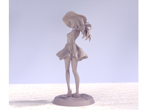 明日香和丽夏装 3D 打印模型