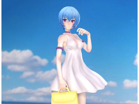 明日香和丽夏装 3D 打印模型