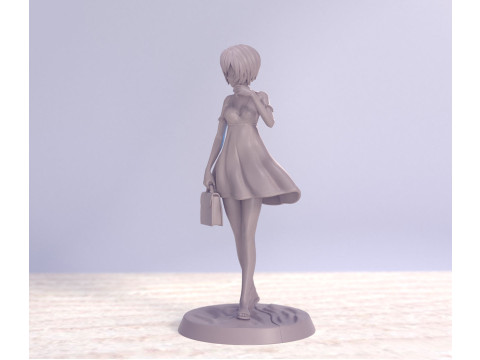 明日香和丽夏装 3D 打印模型