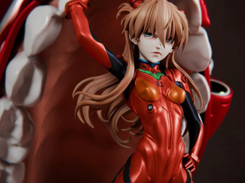 Asuka and Eva 3D Print Model