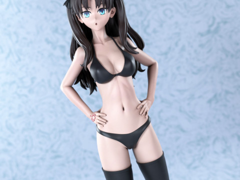 Rin Tohsaka Bikini 3D Print Model