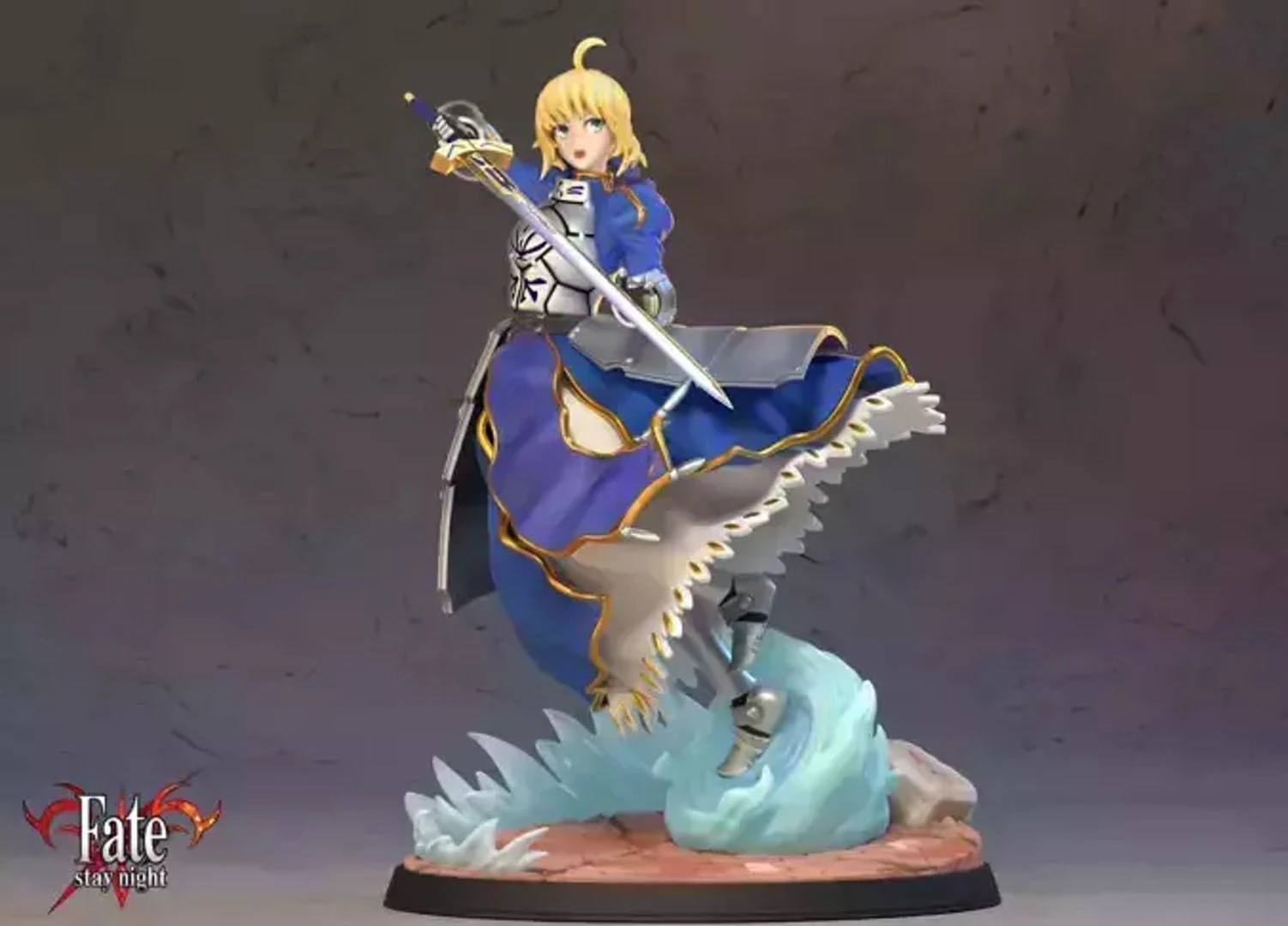 Saber Artoria Pendragon 3D Print Model .c4d .max .obj .3ds .fbx .stl .blend 