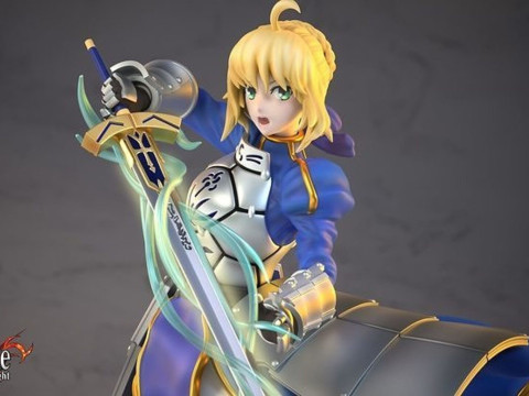 Сэйбер Артурия Пендрагон 3D Принт Модель