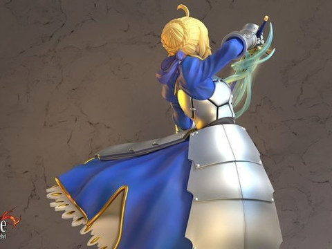 Сэйбер Артурия Пендрагон 3D Принт Модель