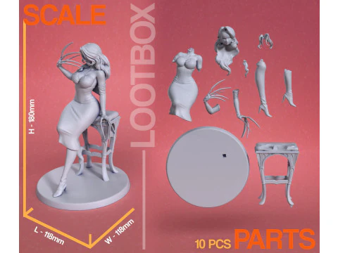 Lust from Fullmetal Alchemist 3D Print Model