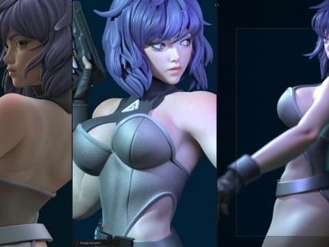 Motoko Kusanagi Versions 3D Print Model