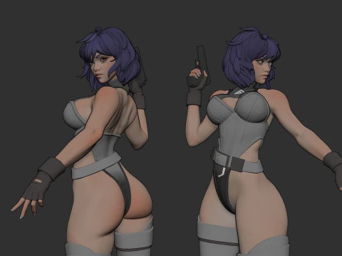 Motoko Kusanagi Versions 3D Print Model