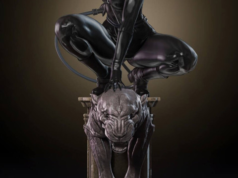 Catwoman Statue 3D Print Model