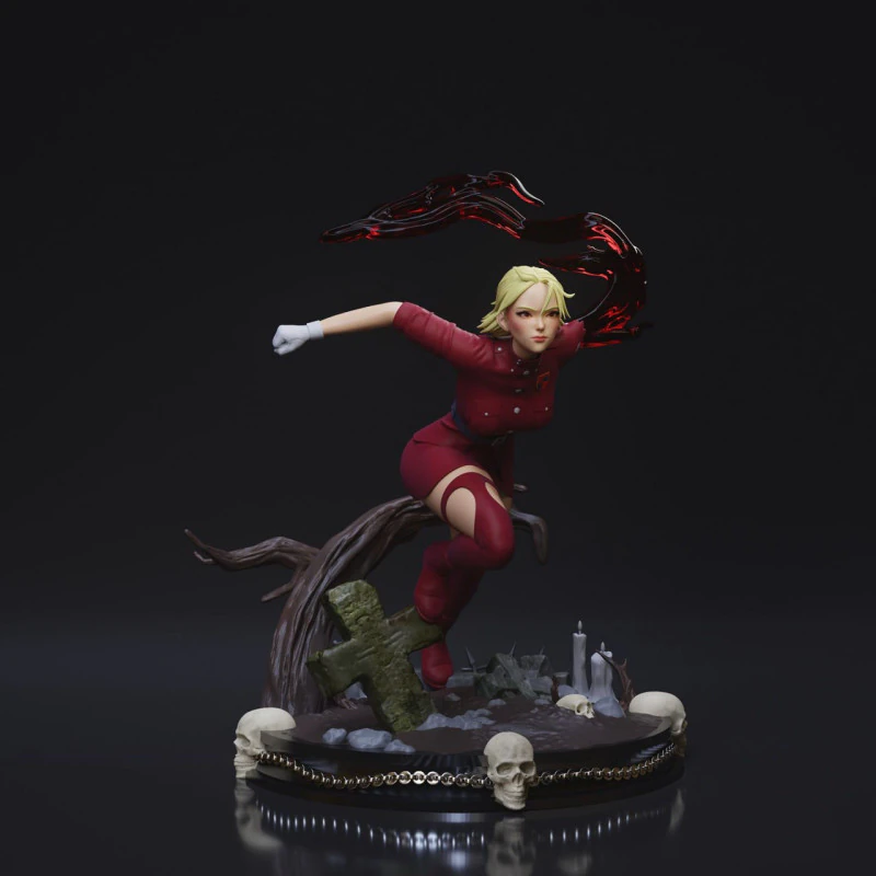 Seras Victoria &ndash; Hellsing 3D Druckmodell .c4d .max .obj .3ds .fbx .stl .blend 