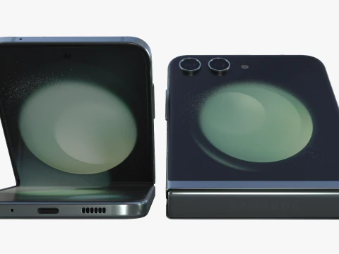 Samsung Galaxy Z Flip 5 Menta Modelo 3D