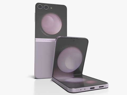 Samsung Galaxy Z Flip 5 Lavender 3Dモデル