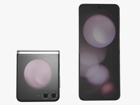 Samsung Galaxy Z Flip 5 Lavender 3D Model