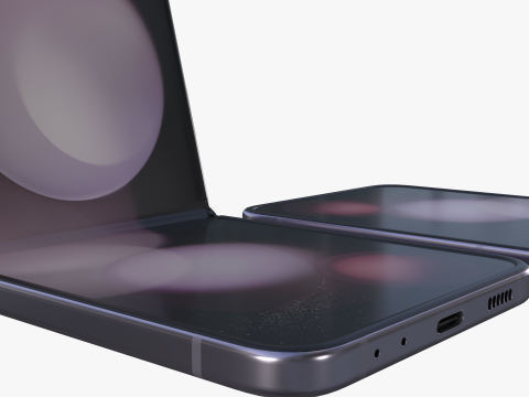 Samsung Galaxy Z Flip 5 Lavender Modelo 3D