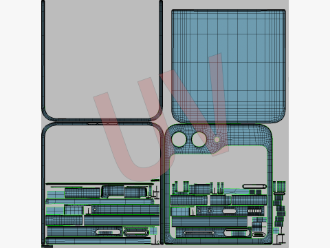 Samsung Galaxy Z Flip 5 Lavender Modelo 3D