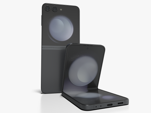 Samsung Galaxy Z Flip 5 Graphite 3Dモデル