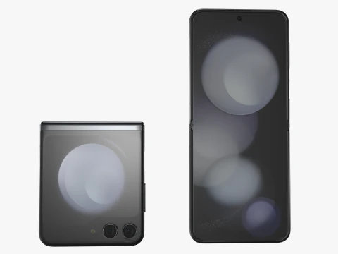 Samsung Galaxy Z Flip 5 Graphite 3D Model