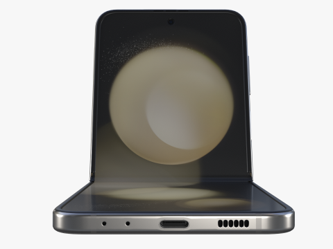 Samsung Galaxy Z Flip 5 Cream 3Dモデル