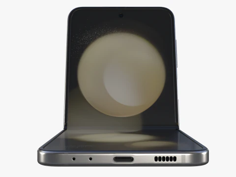 Samsung Galaxy Z Flip 5 Cream 3D Model