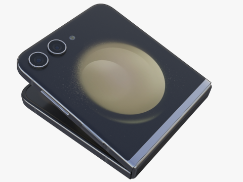 Samsung Galaxy Z Flip 5 Cream 3Dモデル