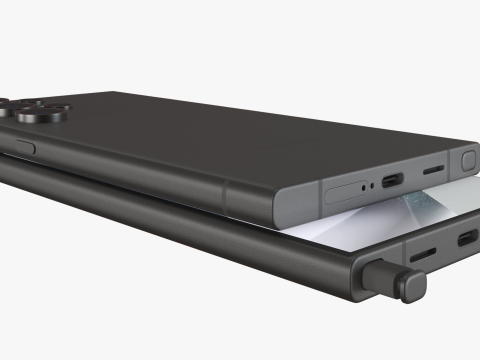 Samsung Galaxy S24 Ultra Titanium Black 3Dモデル