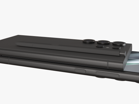 Samsung Galaxy S24 Ultra Titanium Black 3Dモデル