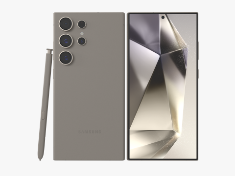 Samsung Galaxy S24 Ultra gray 3Dモデル