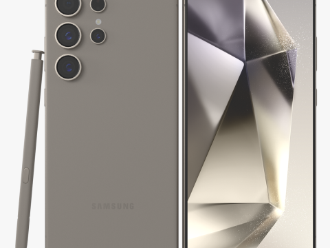 Samsung Galaxy S24 Ultra gray 3D Model