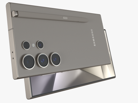 Samsung Galaxy S24 Ultra gray 3D Model