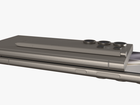 Samsung Galaxy S24 Ultra gray 3D Model