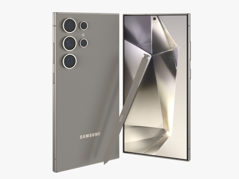 Samsung Galaxy S24 Ultra gray 3D Model