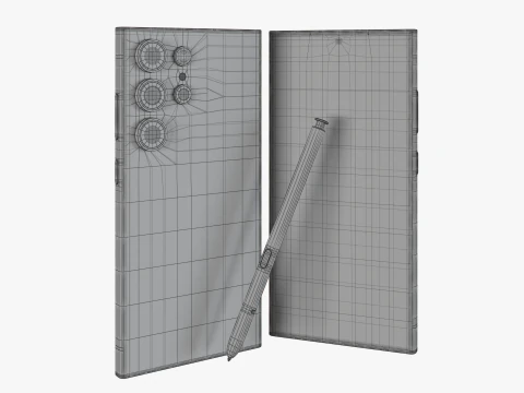 Samsung Galaxy S24 Ultra gray 3D Model