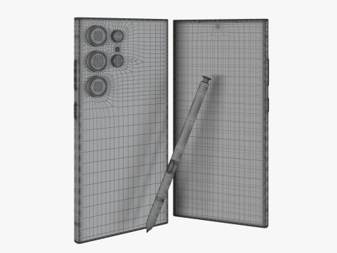 Samsung Galaxy S24 Ultra gray 3D Model