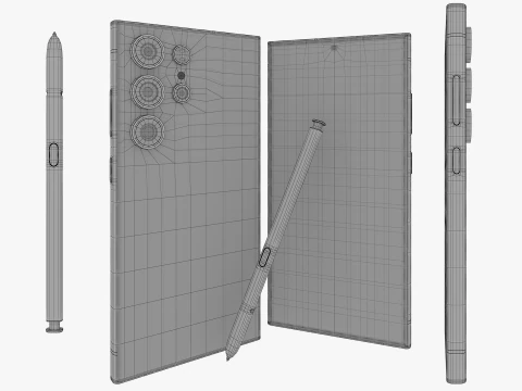 Samsung Galaxy S24 Ultra gray 3D Model