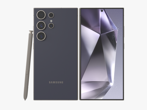Samsung Galaxy S24 Ultra Titanium Violet 3Dモデル